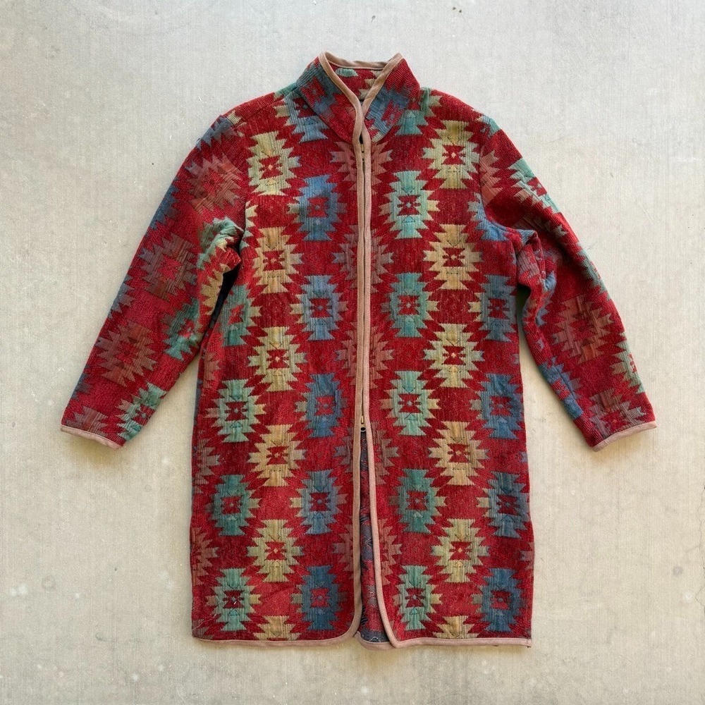 Vintage Rough Rider Aztec Blanket‎ Jacket Southwestern Western Coat Tribal Zip